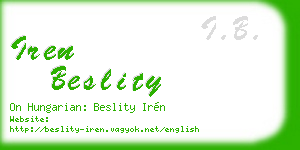 iren beslity business card